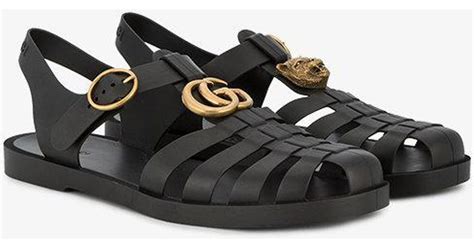 gucci jelly sandals black